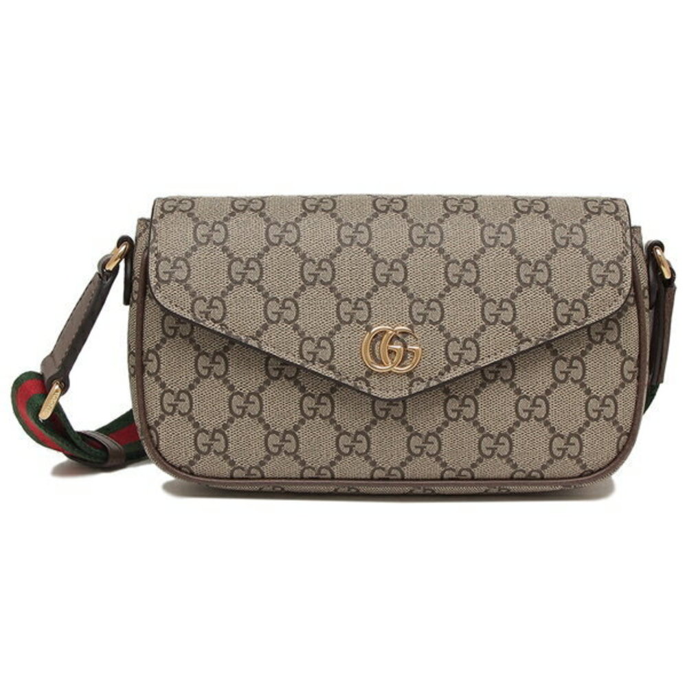 Gucci Ophidia Canvas Mini Bag Beige Ebony - Picture 1 of 8